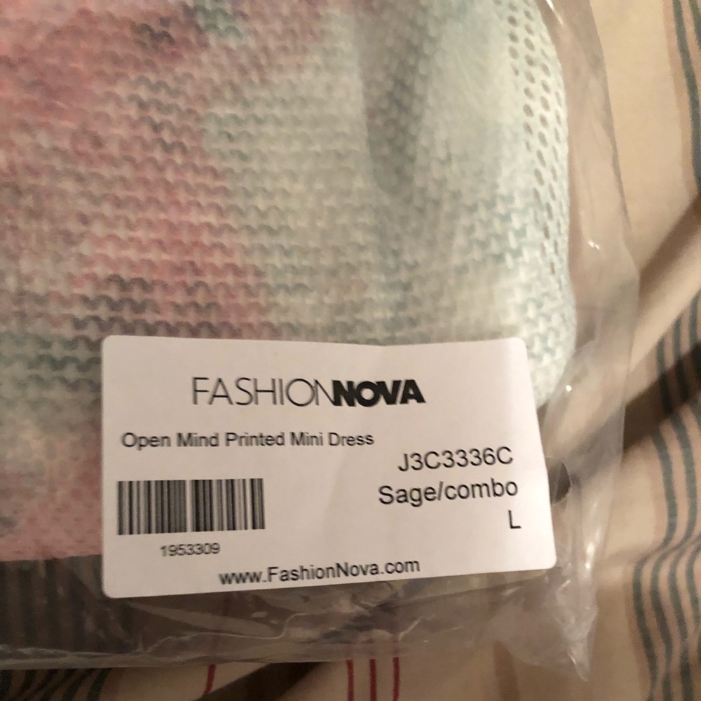 Fashion Nova Open Mind Printed Mini Dress